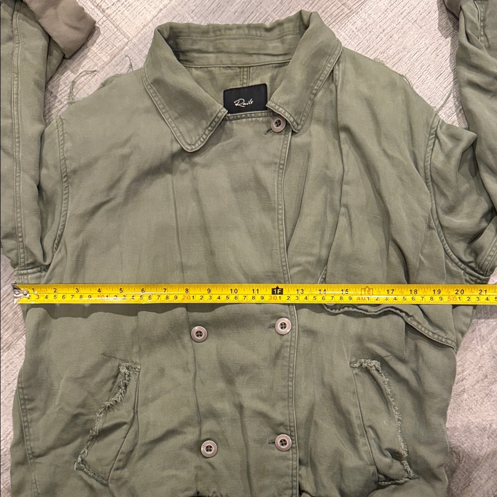 Rails Barclay Linen Blend Button Front Utility Jacket Medium - Picture 10 of 13